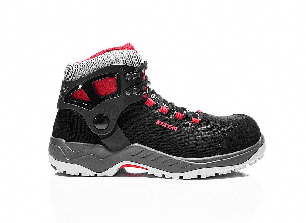 Sicherheitsschnürstiefel ARTURO black-red Mid ESD S3S, Gr. 38