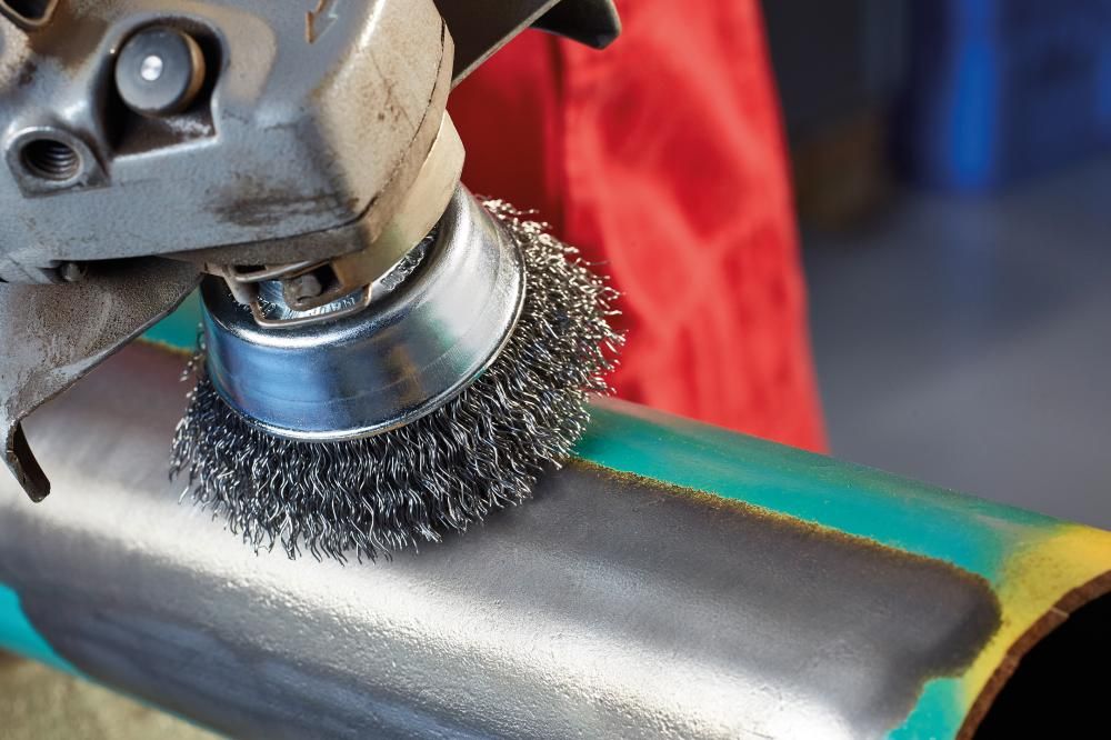 Lessmann Topfbürste Stahldraht gewellt 100x0,35mm