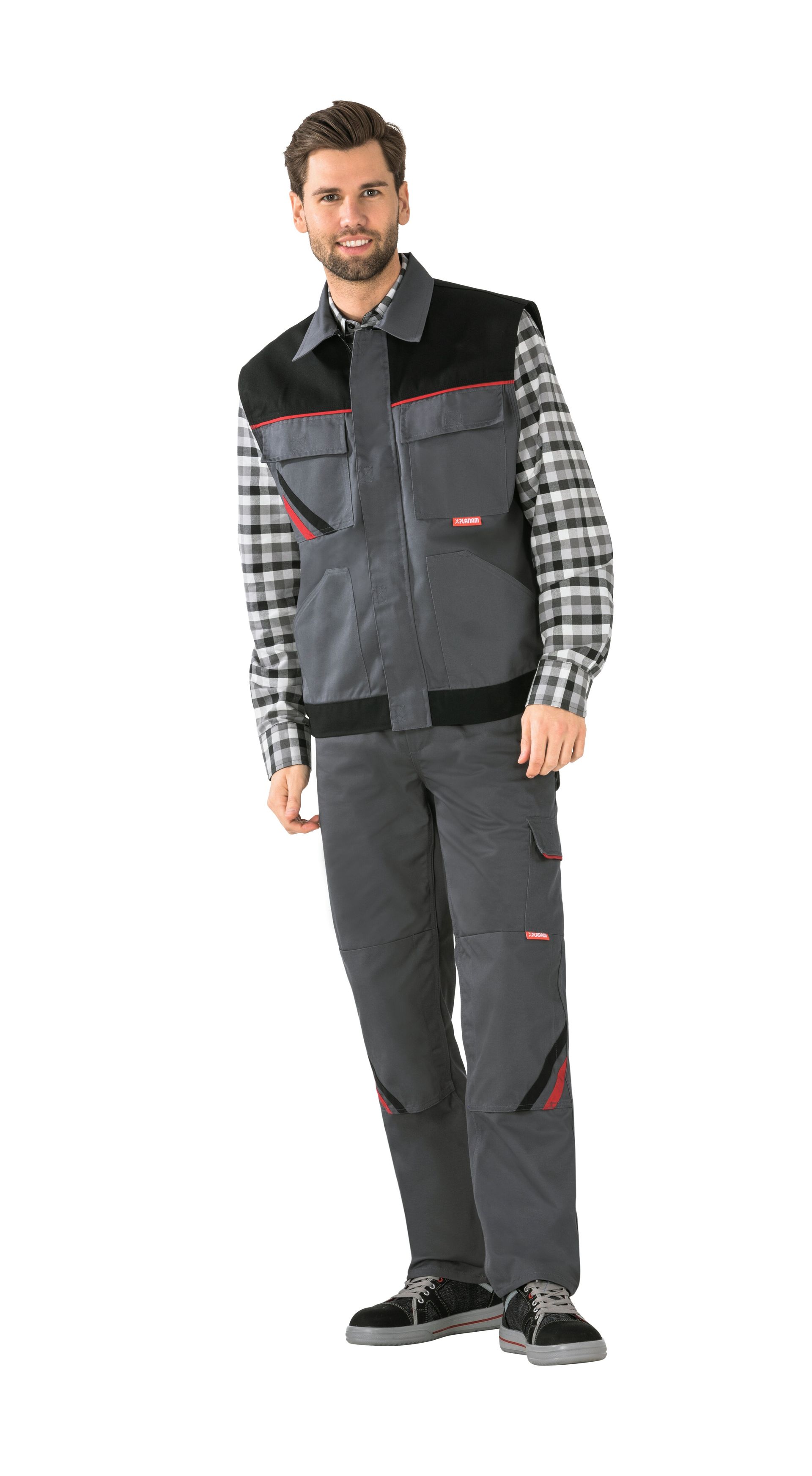 Planam Rallyekombi Highline kornblumenblau/marine/zink Gr. 24