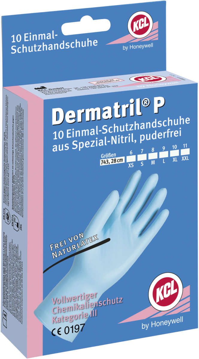 Handschuh Dermatril P746,Gr.10(Pck.a 10 St.)