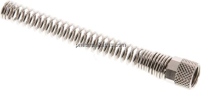 CK-Überwurfmutter 6x4mm(M 10 x 1), Messing vernickelt Knickschutz