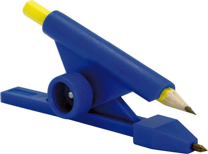 Parallelanreisser blau mit Zirkelspitze