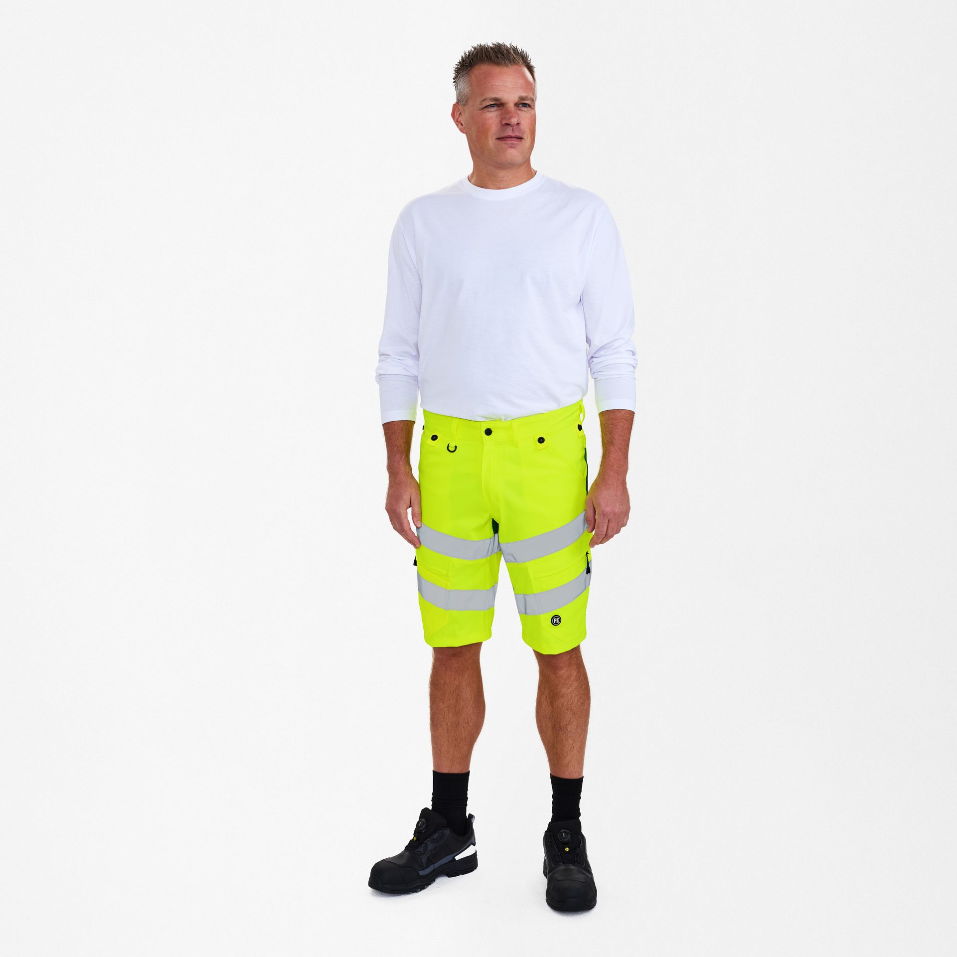 Safety Arbeitsshorts mit 2-Wege-Stretch Gelb/Grün, Gr. 72