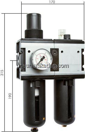 MULTIFIX Wartungseinheit (4), 2-tlg., G 3/4", 0,5 - 10 bar
