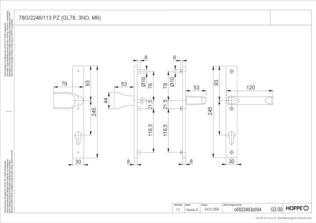 Wechsel-Garnitur (Knopf/Griff) London - 78G/2246/113