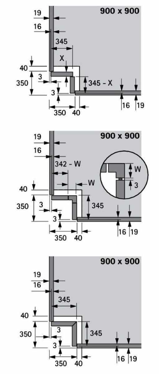 Falttür Eckschrankdrehbeschlag Revo 90°, silber