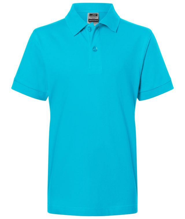 Classic Polo Junior Hochwertiges Polohemd mit Armbündchen blau, Gr. XL