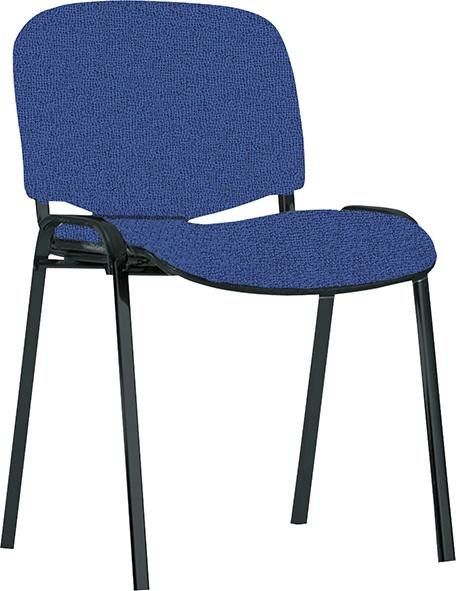 Besucherstuhl ISO 4L schwarz / blau schwarz / blau