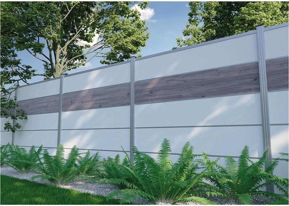 FARÖ-Serie Zaunlamelle WEIß 6 x 329 x 1792 mm HPL-Steckzaunsystem