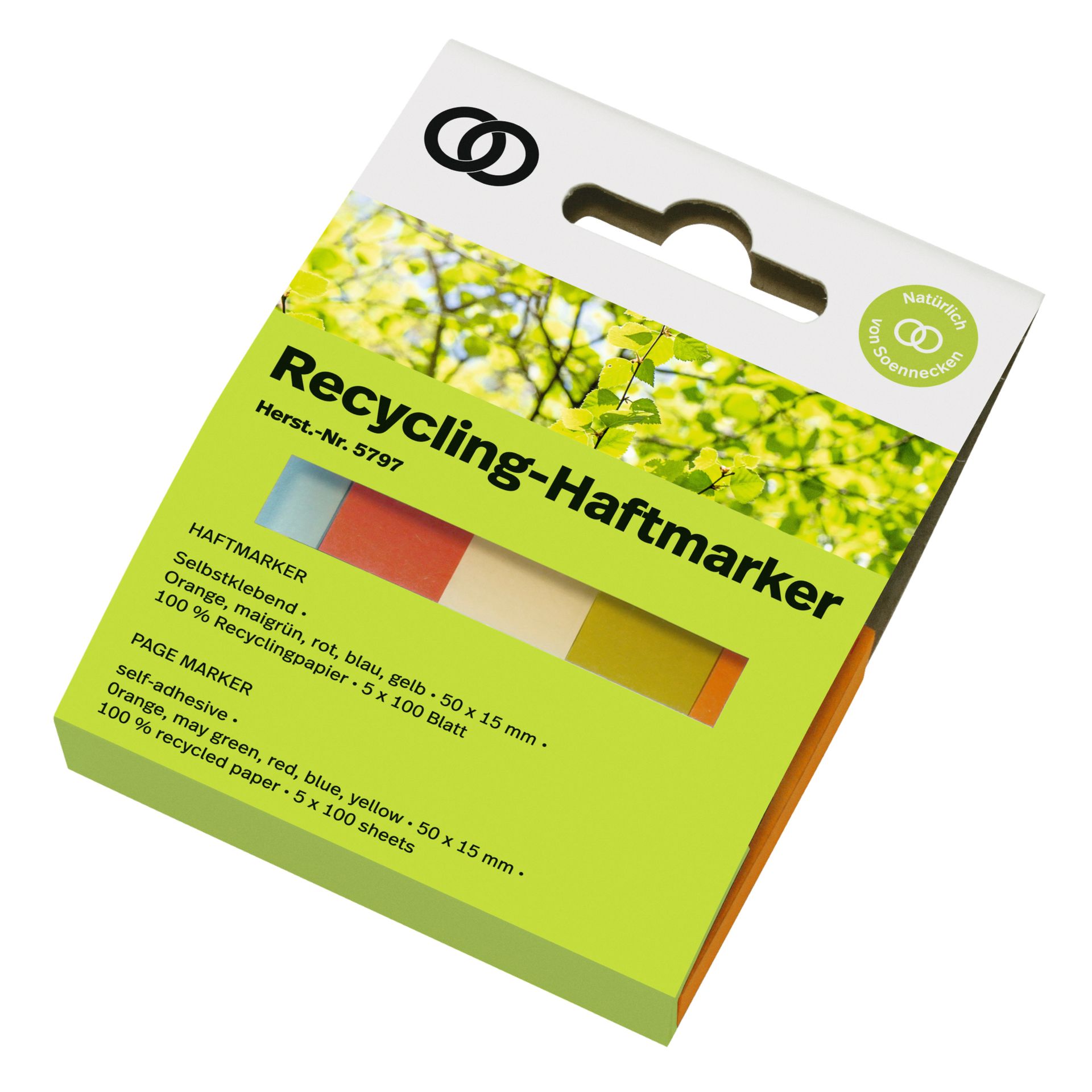 Haftmarker oeco RC 100Bl sort 5St