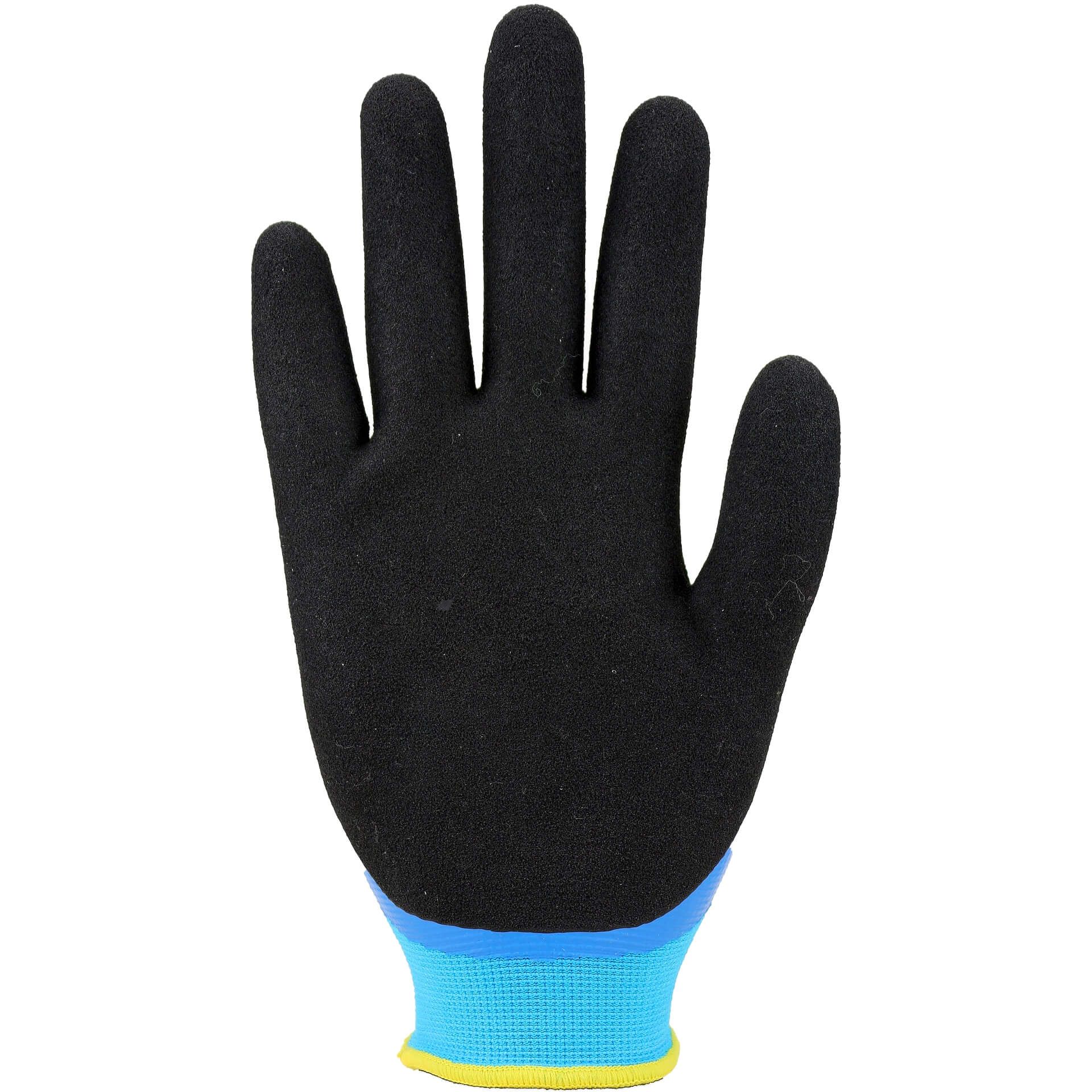 Feinstrickhandschuh E110 gesandet, blau, Gr. 6