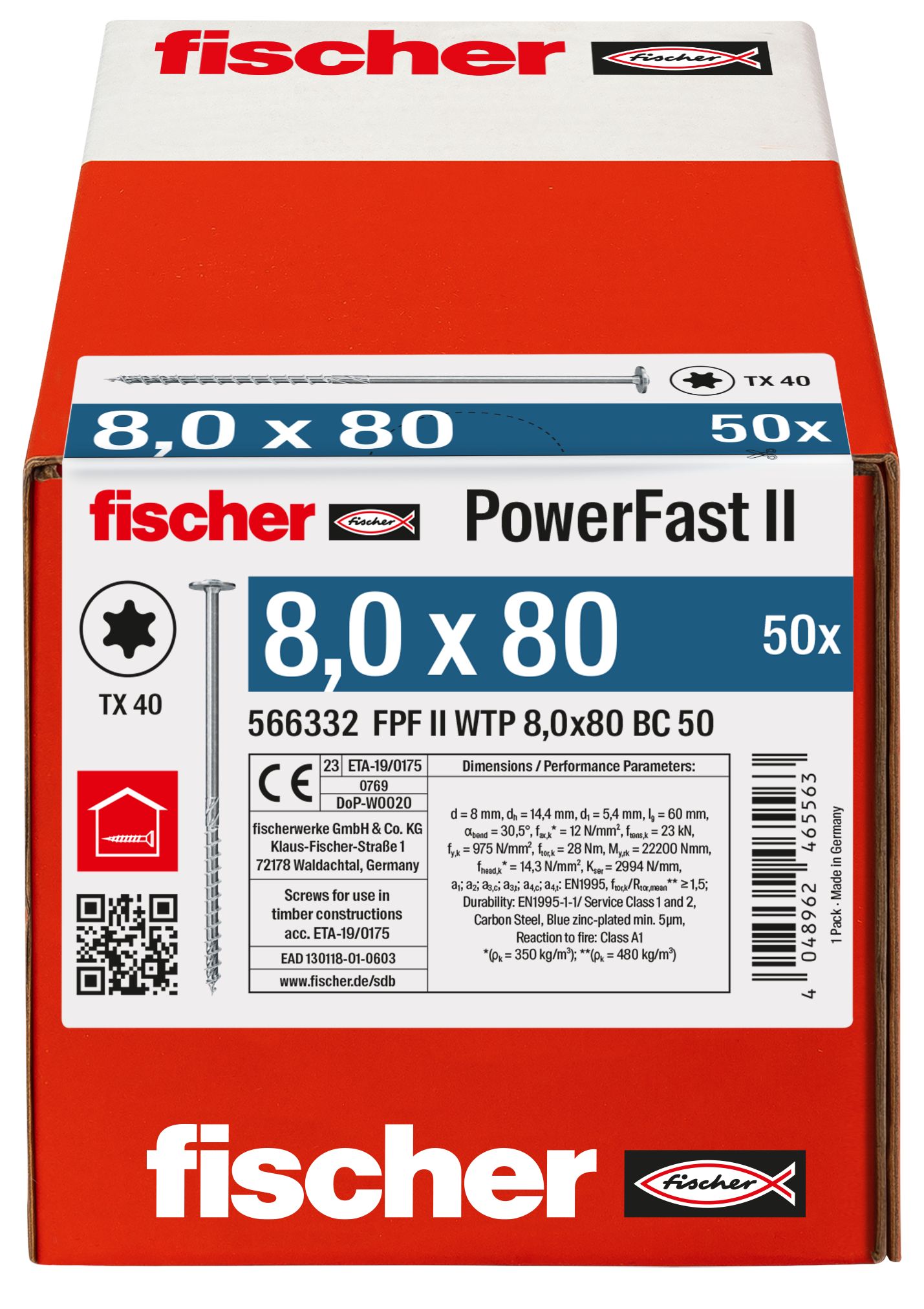 PowerFast II 8,0x80 TK TG TX blvz 50