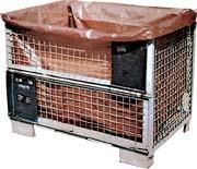 Abdeckhaube für GitterboxB1250xT850xH980 mm ohne Reißverschluss braun