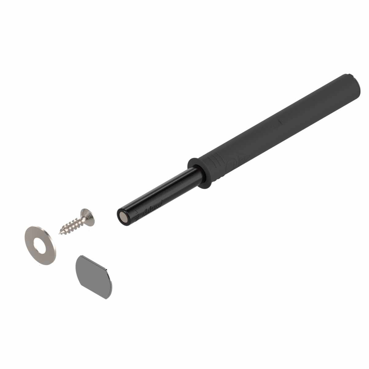 TIP-ON Einheit für Türen (Set), Langversion, mit Magnet, carbonschwarz