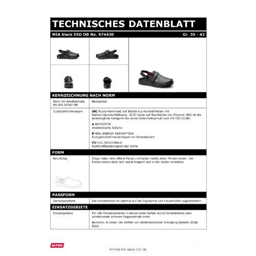 ELTEN MIA OB Berufsclog ESD, Schwarz, Gr. 37