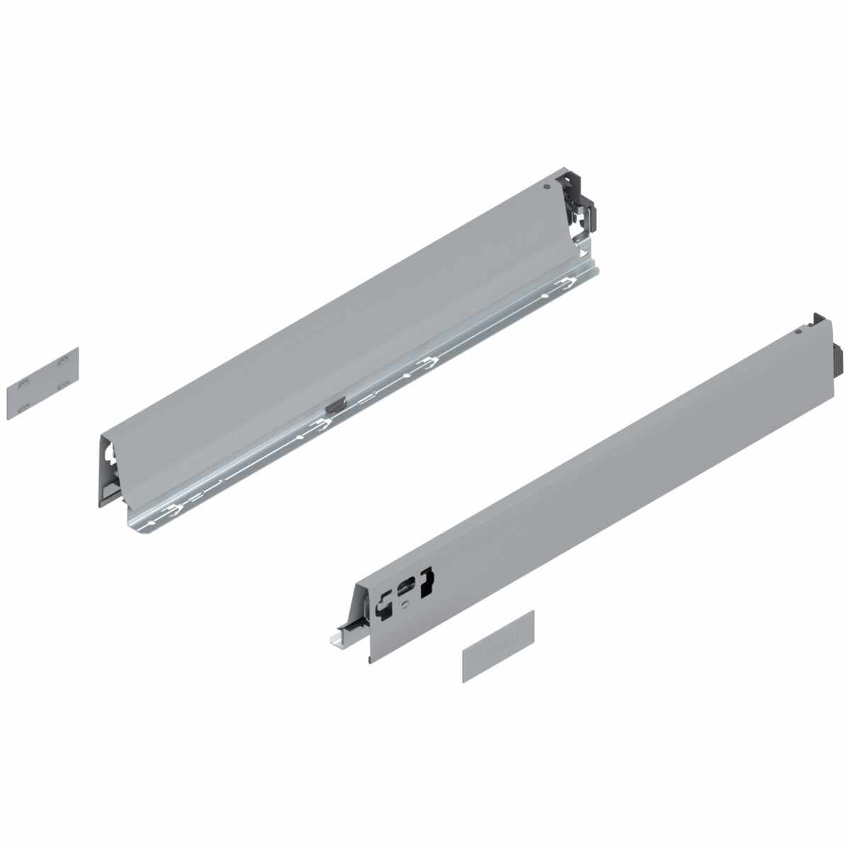 TANDEMBOX Zarge, Höhe N (68.5 mm), NL=500 mm, links/rechts, für TANDEMBOX antaro , R9006 weißaluminium