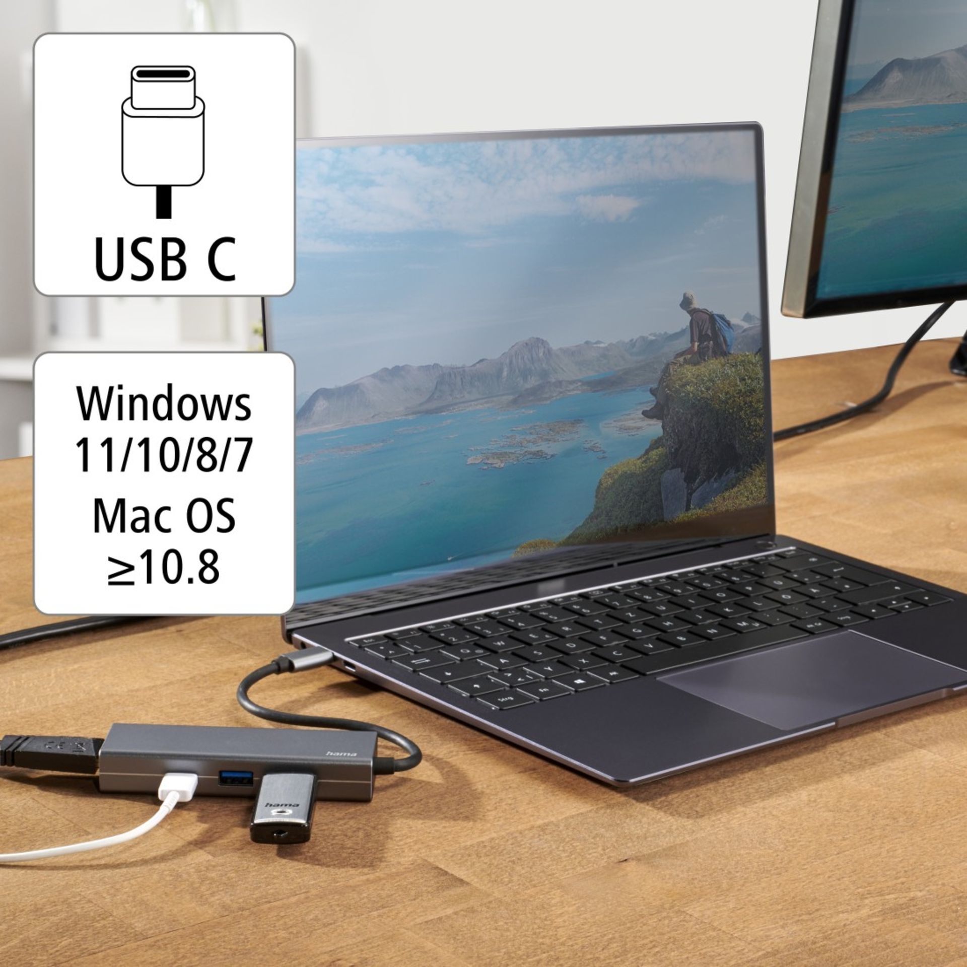 USB-C-Hub Multiport 4Ports