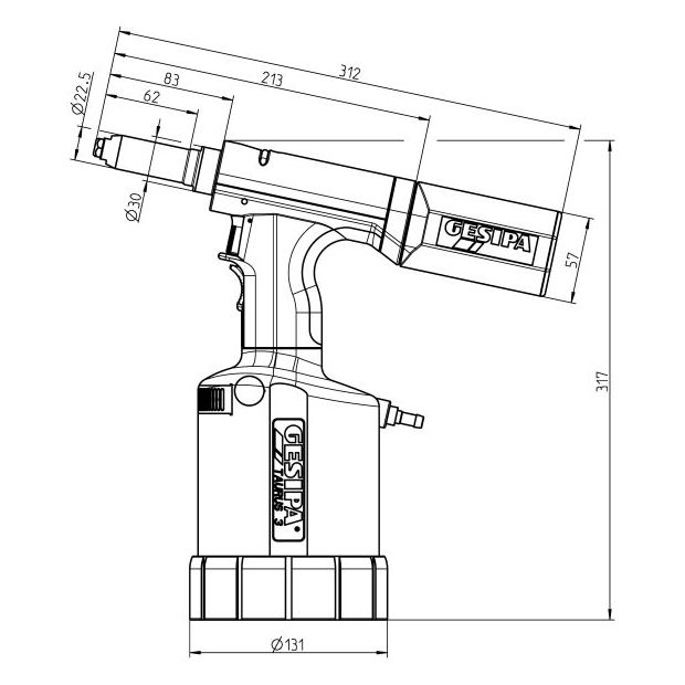 GESIPA DL-Blindnietpistole, "TAURUS 3"