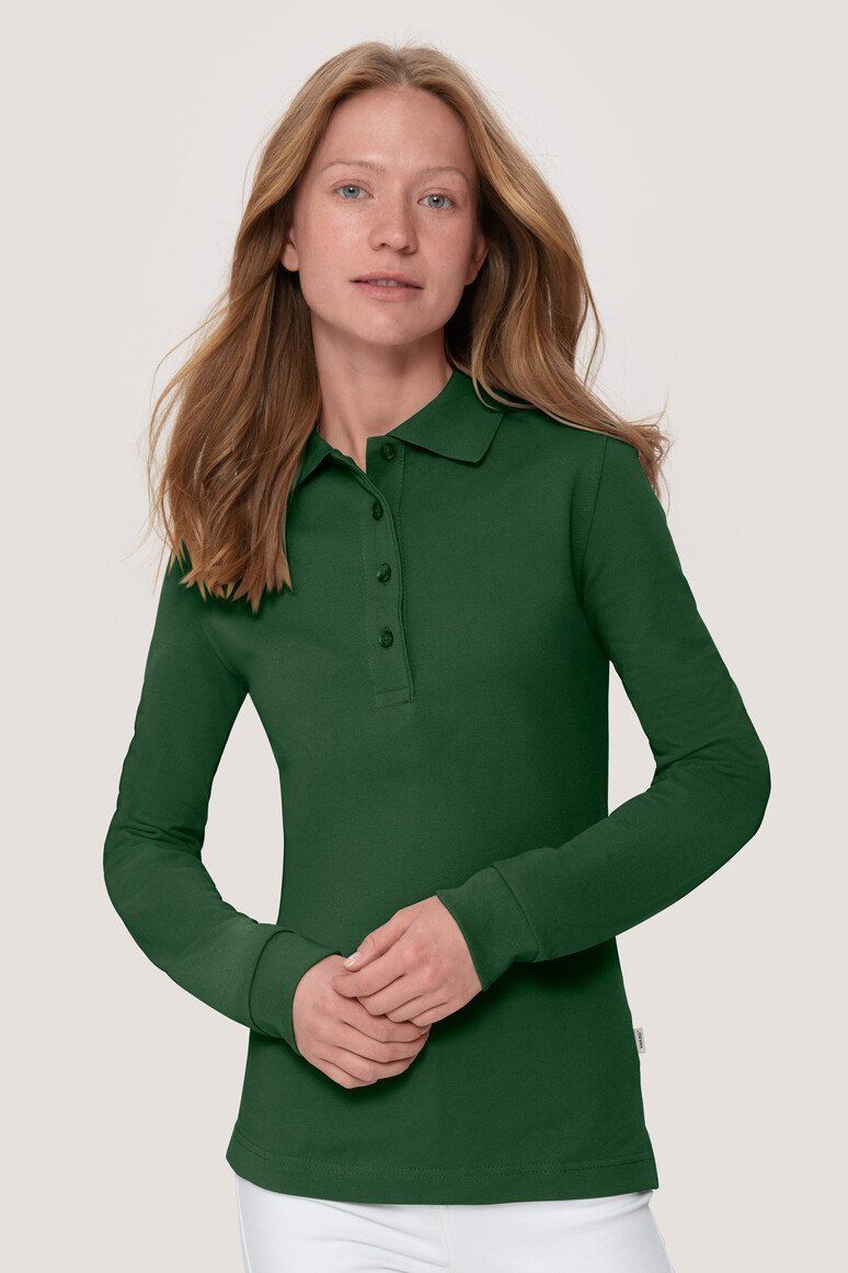HAKRO Damen Longsleeve-Poloshirt Mikralinar® 215