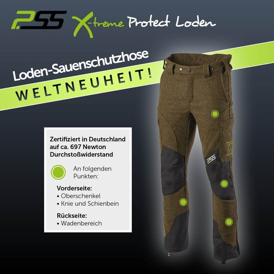 PSS X-treme Sauenschutzhose Protect Loden inkl. Jagd- und Outdoormesser