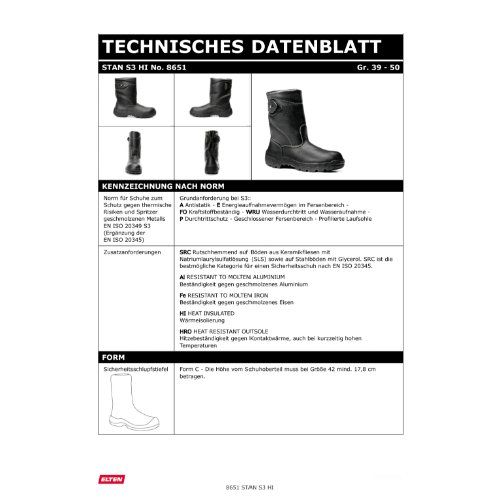 ELTEN STAN Sicherheitsstiefel High S3, Schwarz, Gr. 45