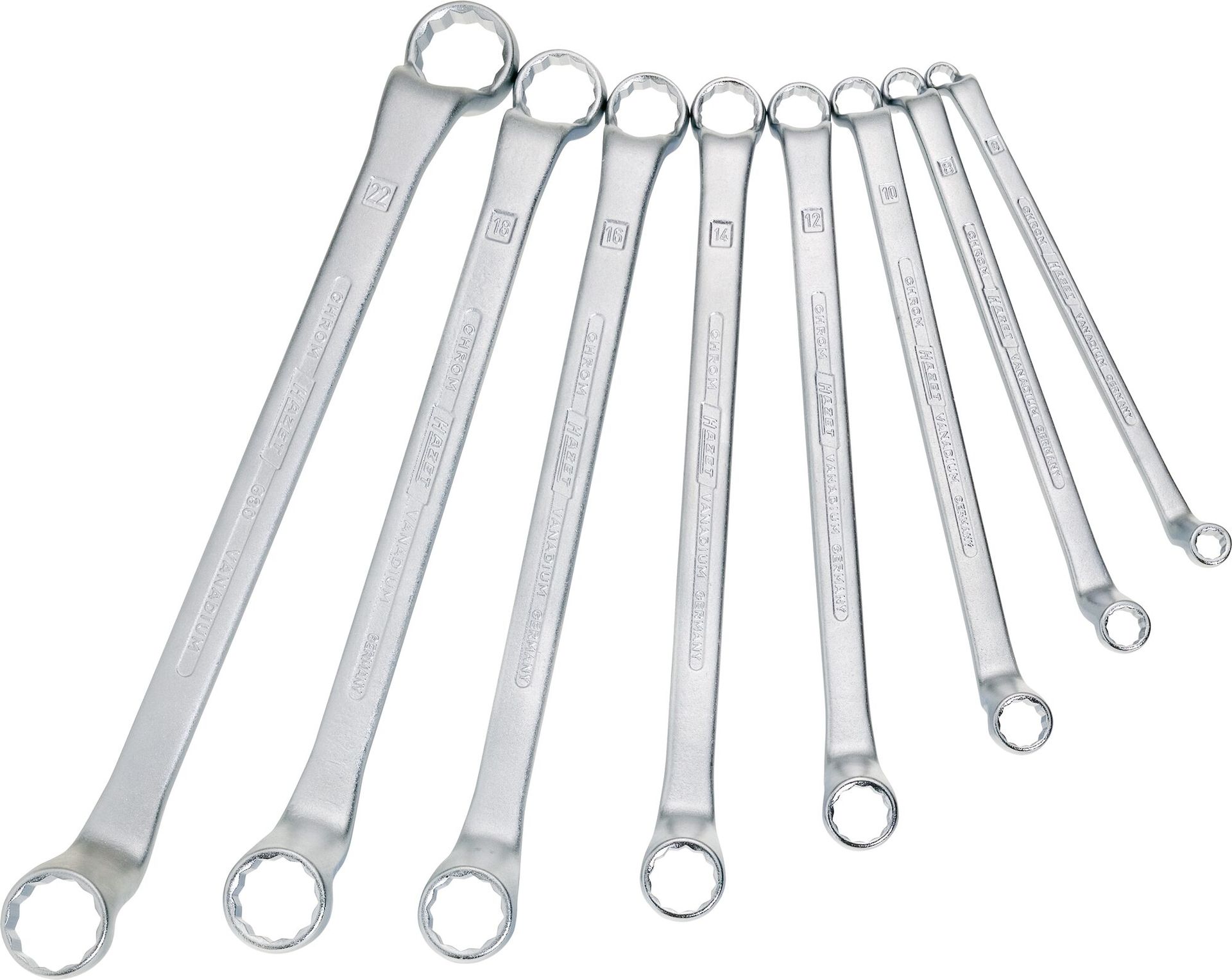Doppelringschlüssel-Satz DIN838 6-22mm 8-teilig in Karton Hazet