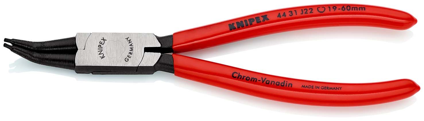 KNIPEX Sicherungsringzange für Innenringe in Bohrungen 45° gewinkelt mit Kunststoff überzogen