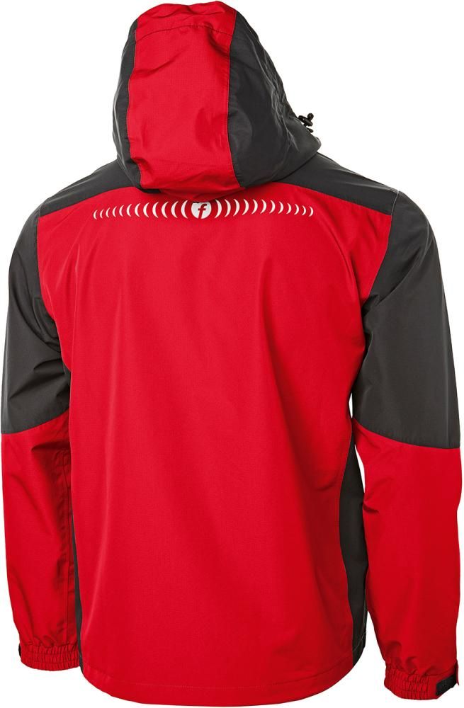 Regenjacke Plus rot/schwarz Gr. 2XL Fortis Elements