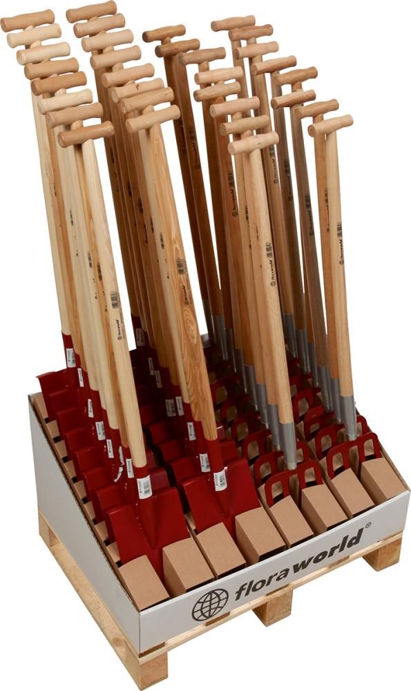 Gärtnerspaten u.Spatengabel rot ClassicDisplay FWBeschaffungsartikel