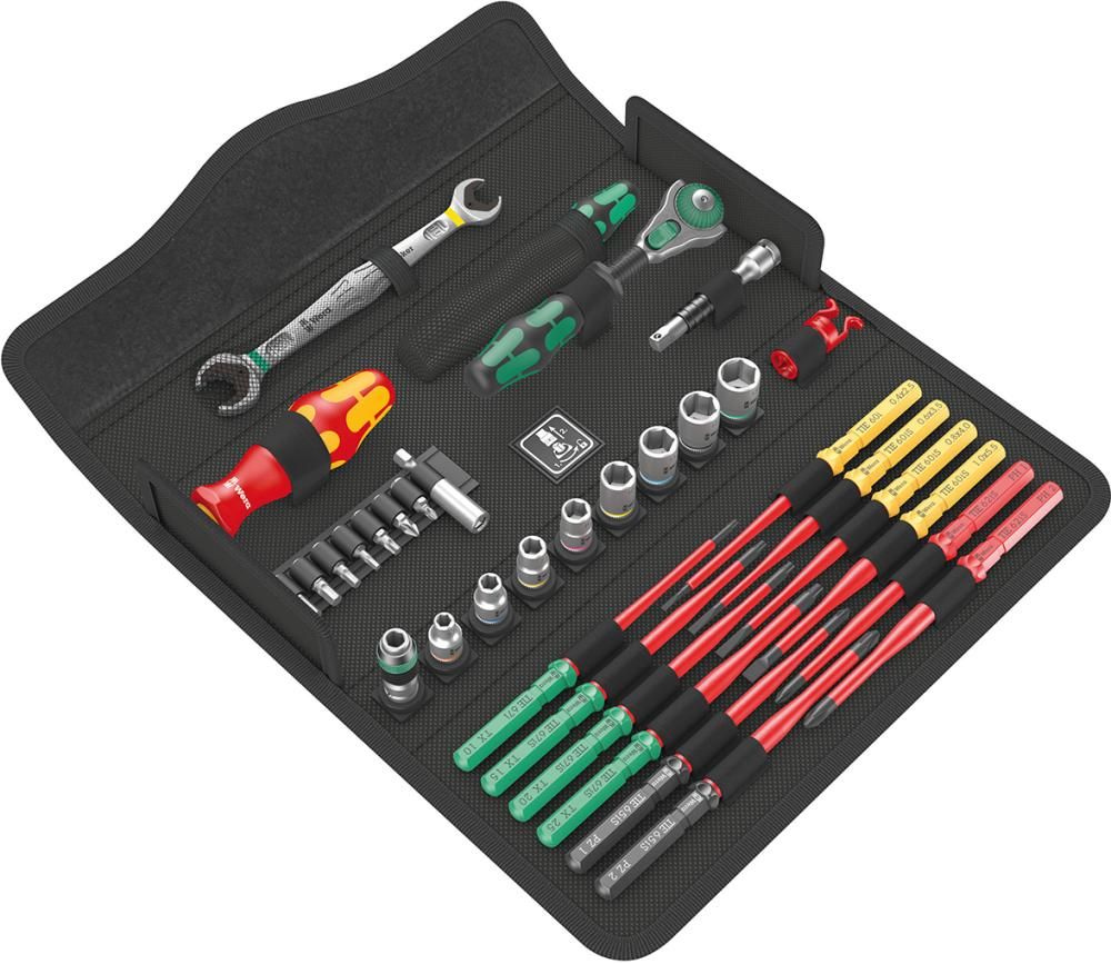 Werkzeugsortiment W2 Wartung 35-teilig in Textilbox Wera