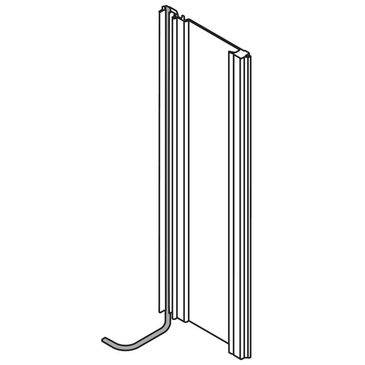 SERVO-DRIVE Trägerprofil vertikal, Länge=800 mm, LKH=810-819 mm, mit Kabel (Überstand unten 800 mm), Aluminiumlegierung, zum Ablängen, roh