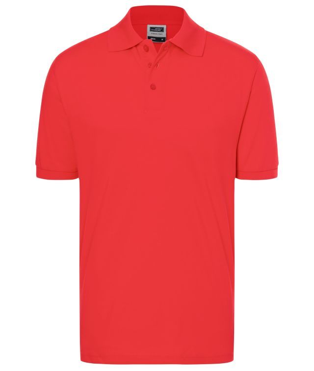 Classic Polo Hochwertiges Polohemd mit Armbündchen rot, Gr. M