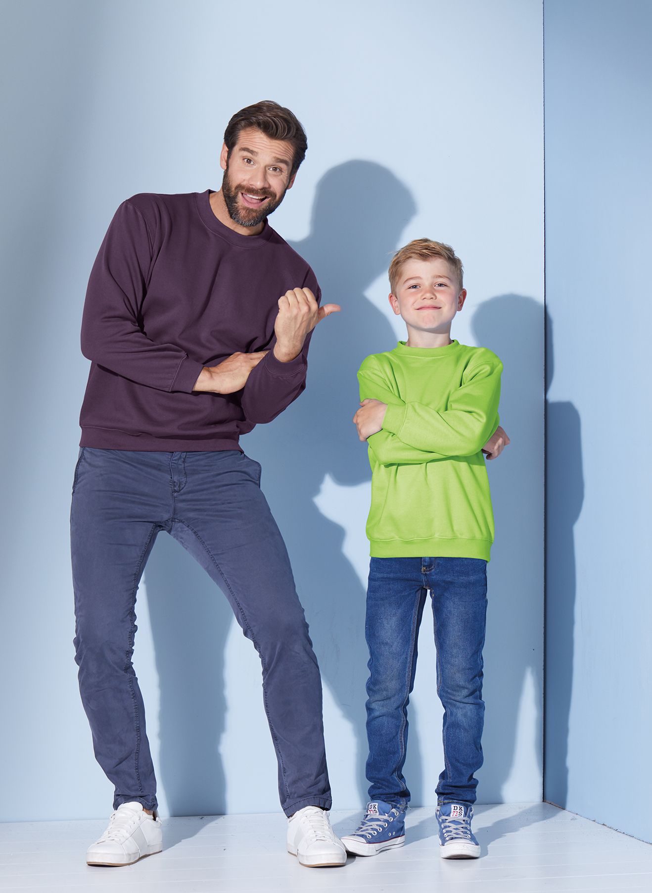 James & Nicholson JN040 Sweatshirt, Dunkelgrün, Gr. S