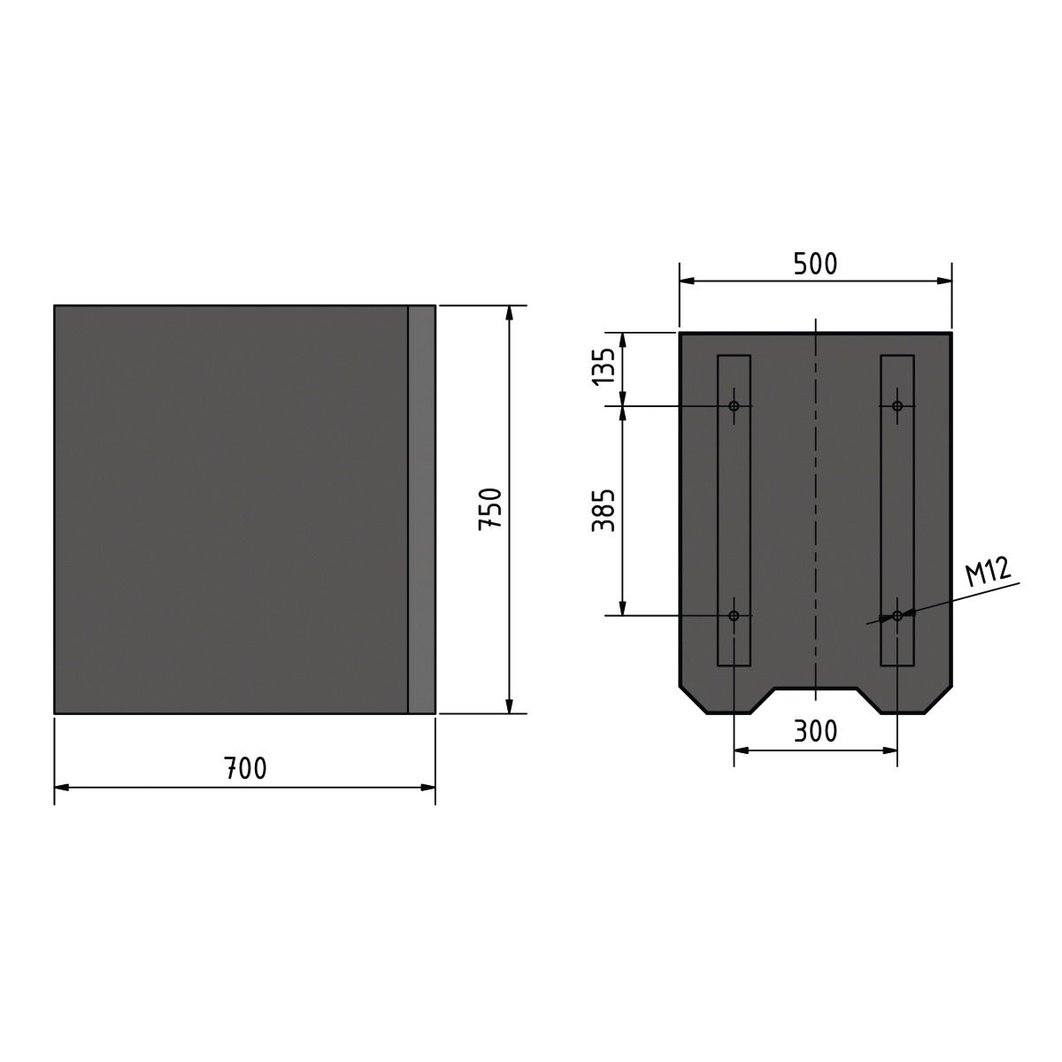 Maschinenunterbau Optimum MSM 2 700 x 550 x 750 mm