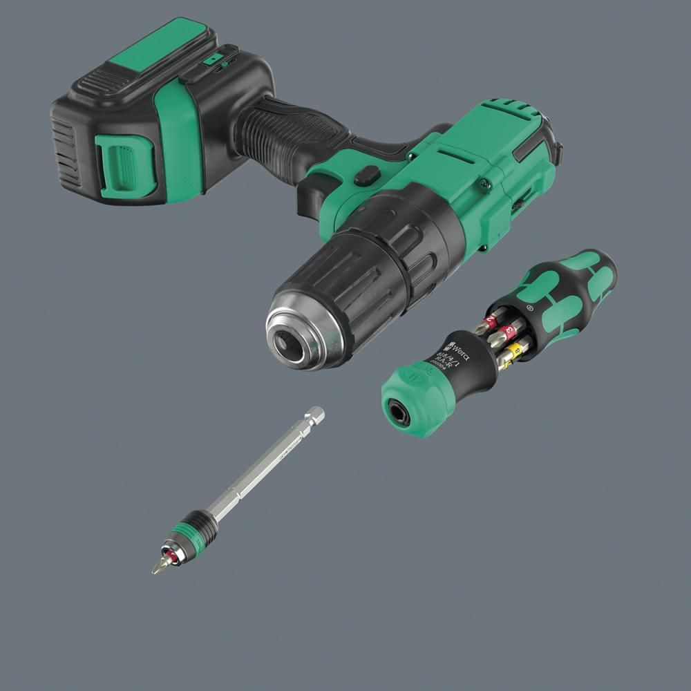 WERA Bit-Magazinhandhalter 1/4" Kraftform Kompakt 20RA-R 6-teilig in Tasche