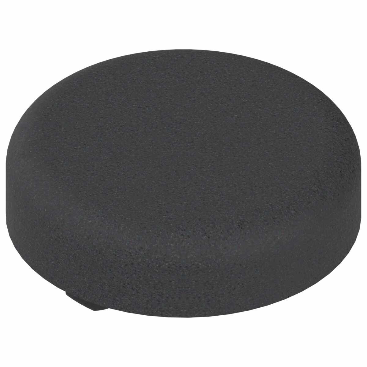 Glastürscharnier-Topfabdeckkappe, rund, schwarz