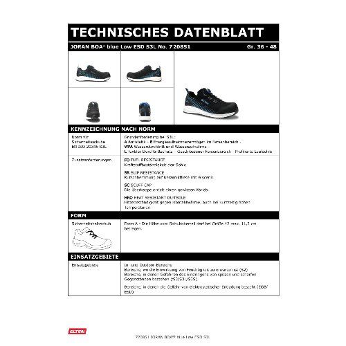 Elten Sicherheitshalbschuh JORAN BOA Low ESD S3L