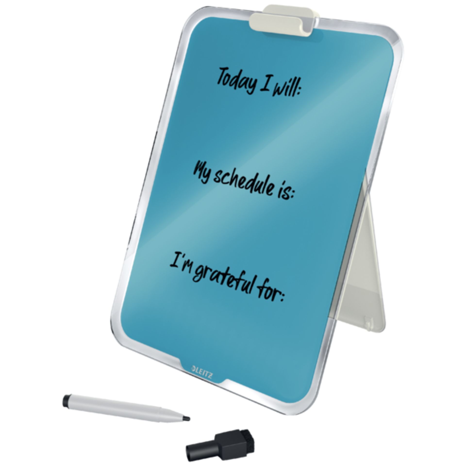 Desktop-Notizboard Cosy 216x297mm Glas blau