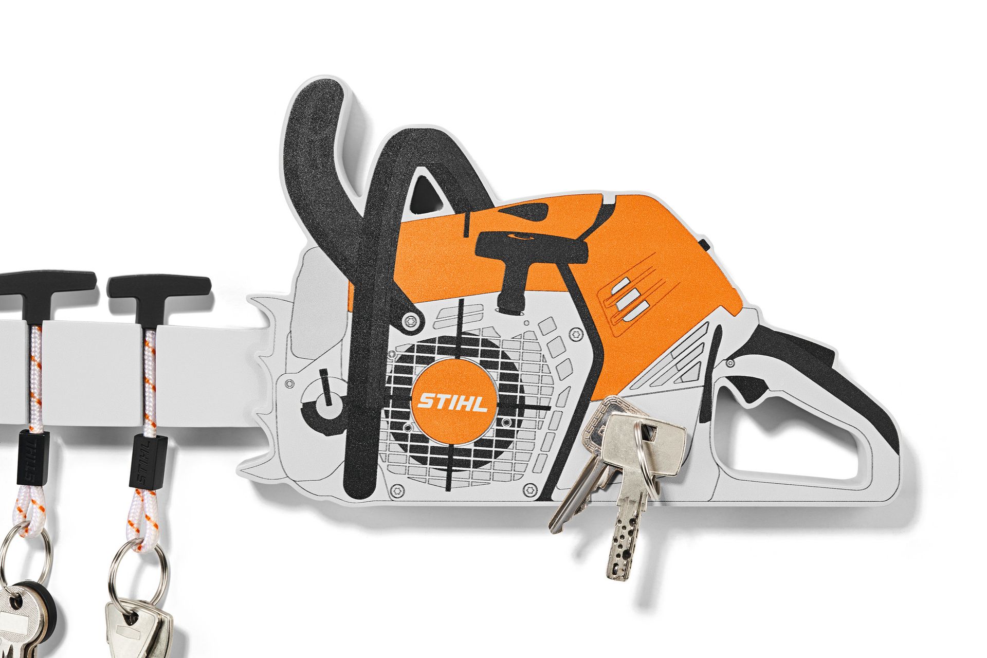 STIHL Schlüsselbrett Motorsäge + Magnet
