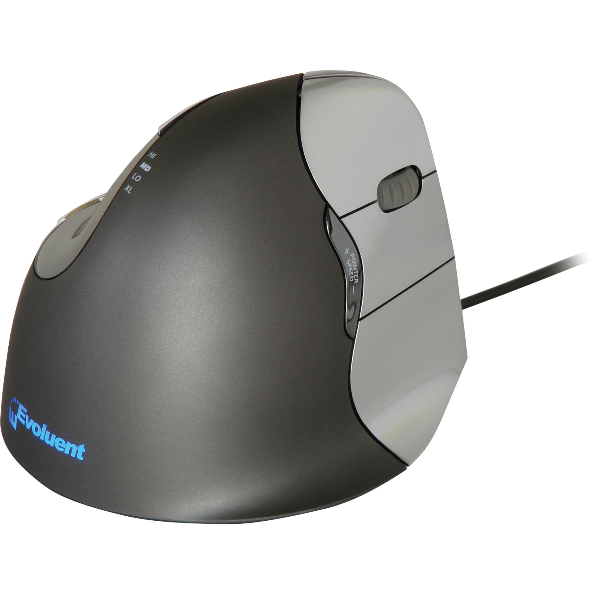 Maus Evoluent 4 Rechtshänder grau/silber