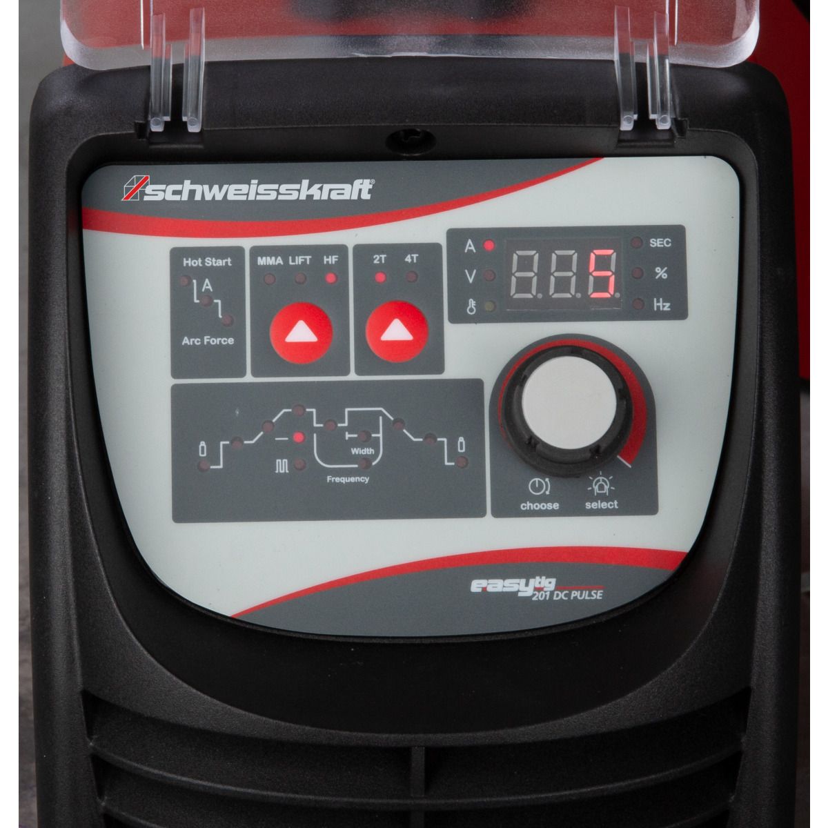 Tragbarer WIG DC Inverter Schweisskraft EASY-TIG 201 DC PULSE Aktions-Set