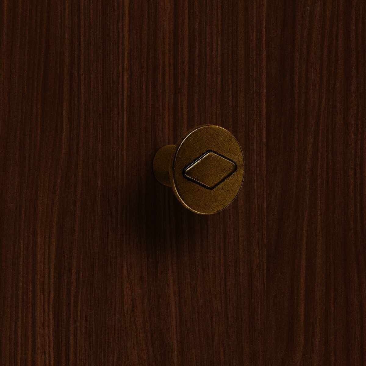Knopf Barcino, H 25 mm, ø 30 mm, Messing Optik ant