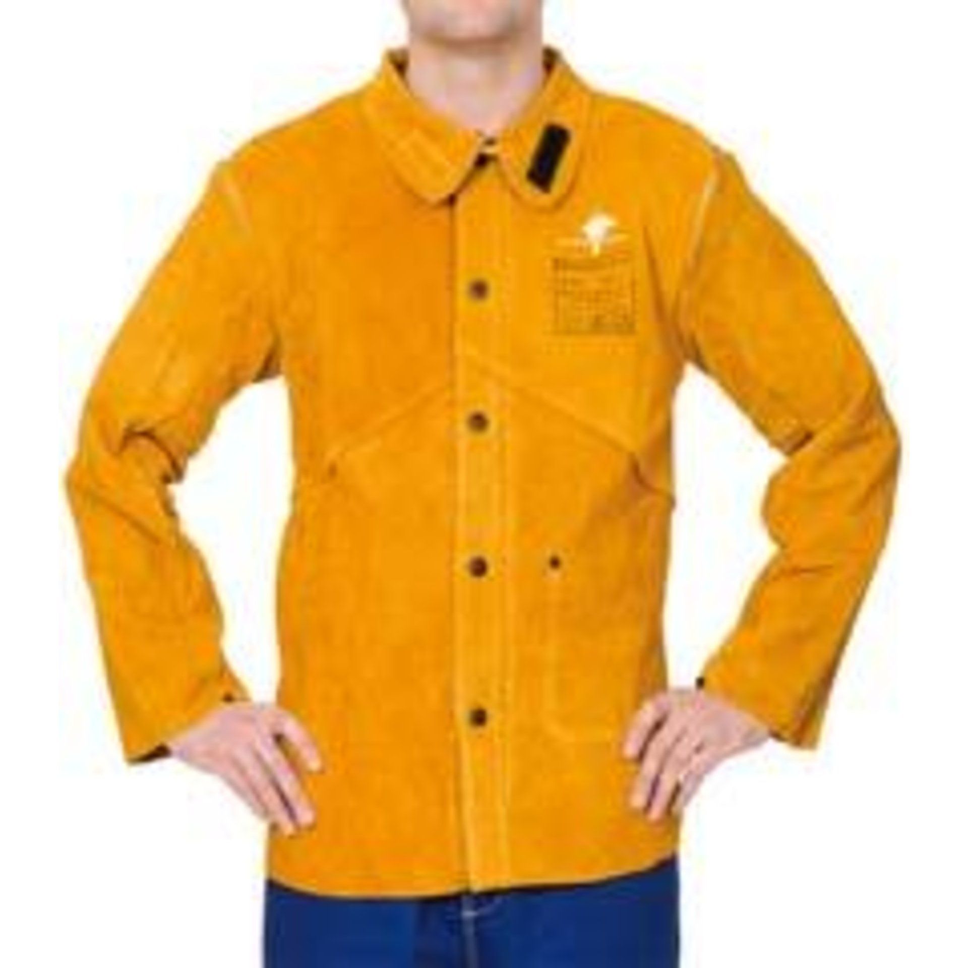 Golden Brown Spalt Rindleder Schweißerjacke