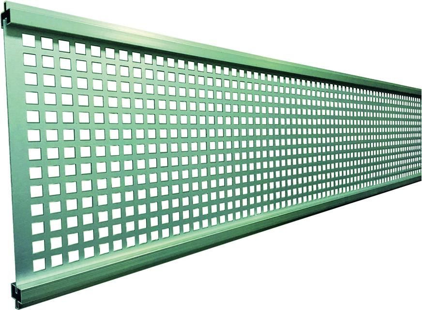 GOTLAND-Serie Gitterfüllung SILBER 1,5x206x1793mm WPC-Steckzaunsystem