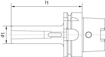Zwischenhülse DIN69893A HSK-A 63 MK1x100mm HAIMER