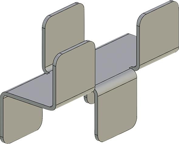 Stabilisierungshalter VE 2 Stück für Rückwandgitter