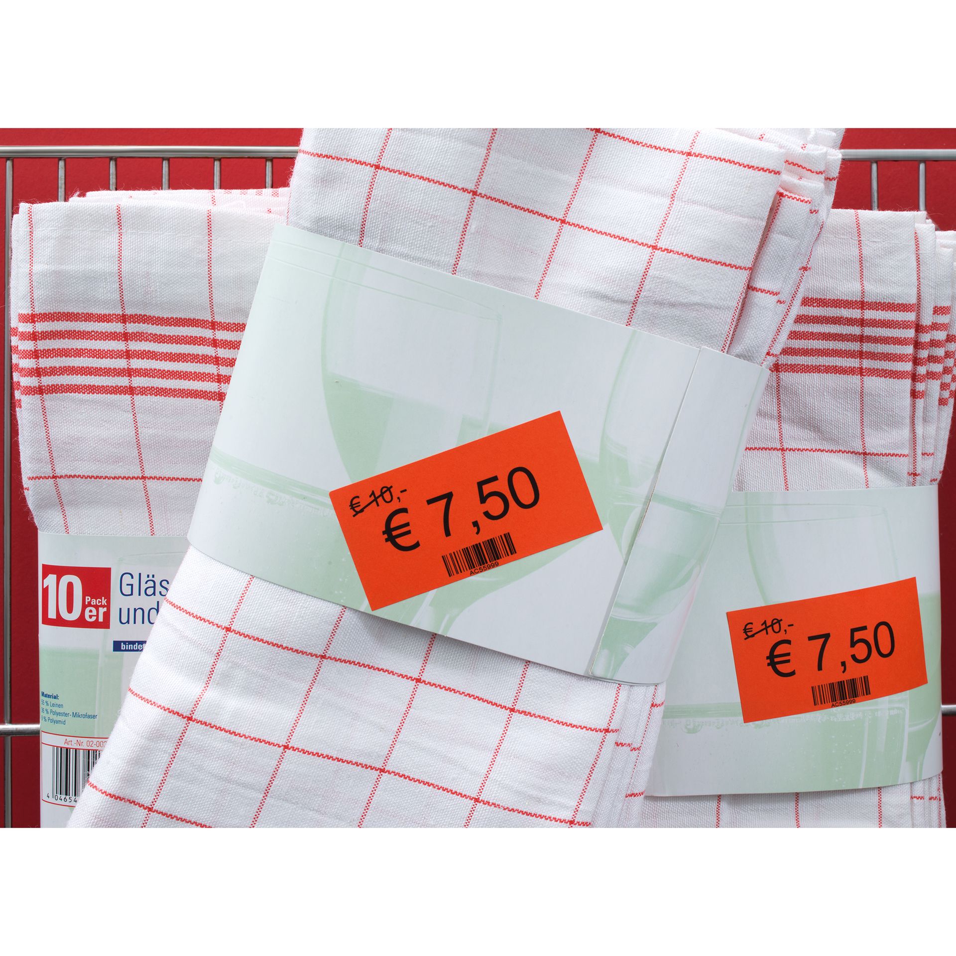 Etikett 105x37mm A4 rot 1.600 St./Pack.