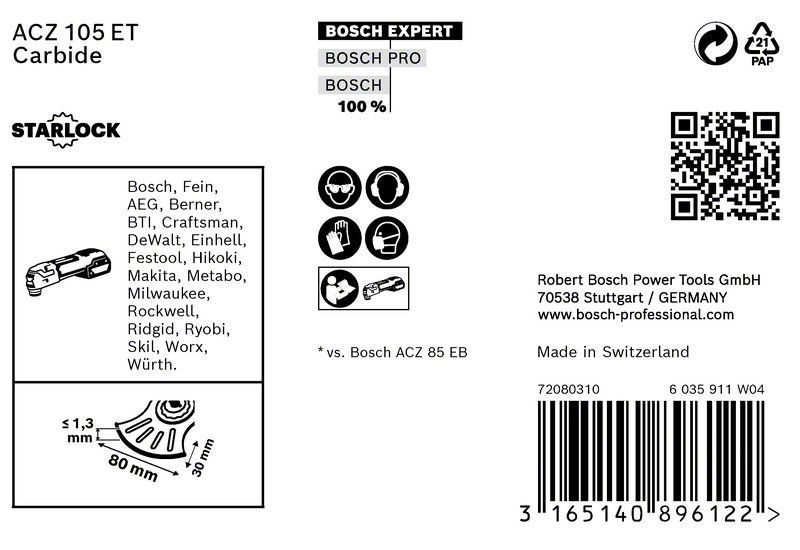 Bosch EXPERT MultiMaterial Segment Blade