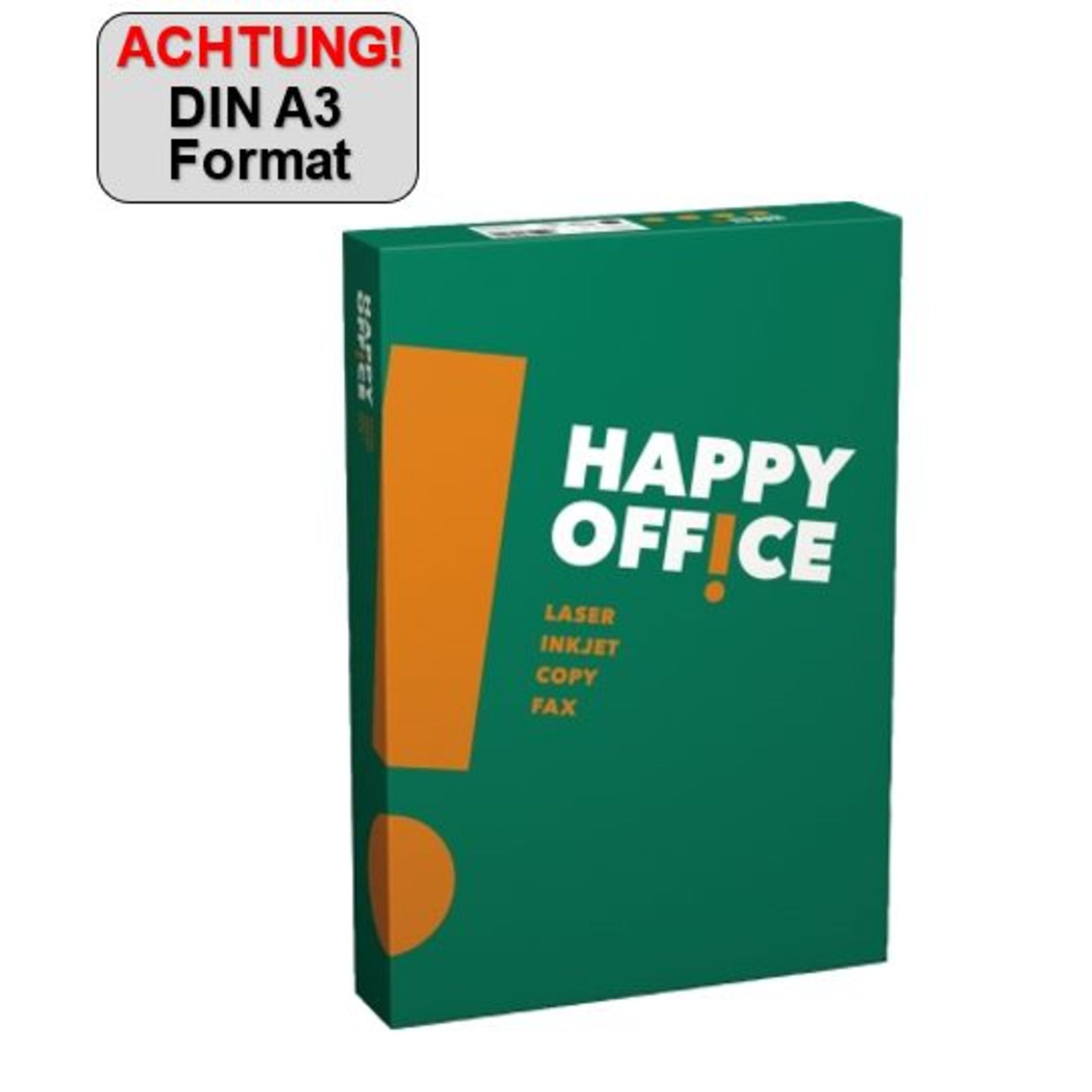 Kopierpapier Happy Office A3 80g hf ws 500 Bl./Pack.