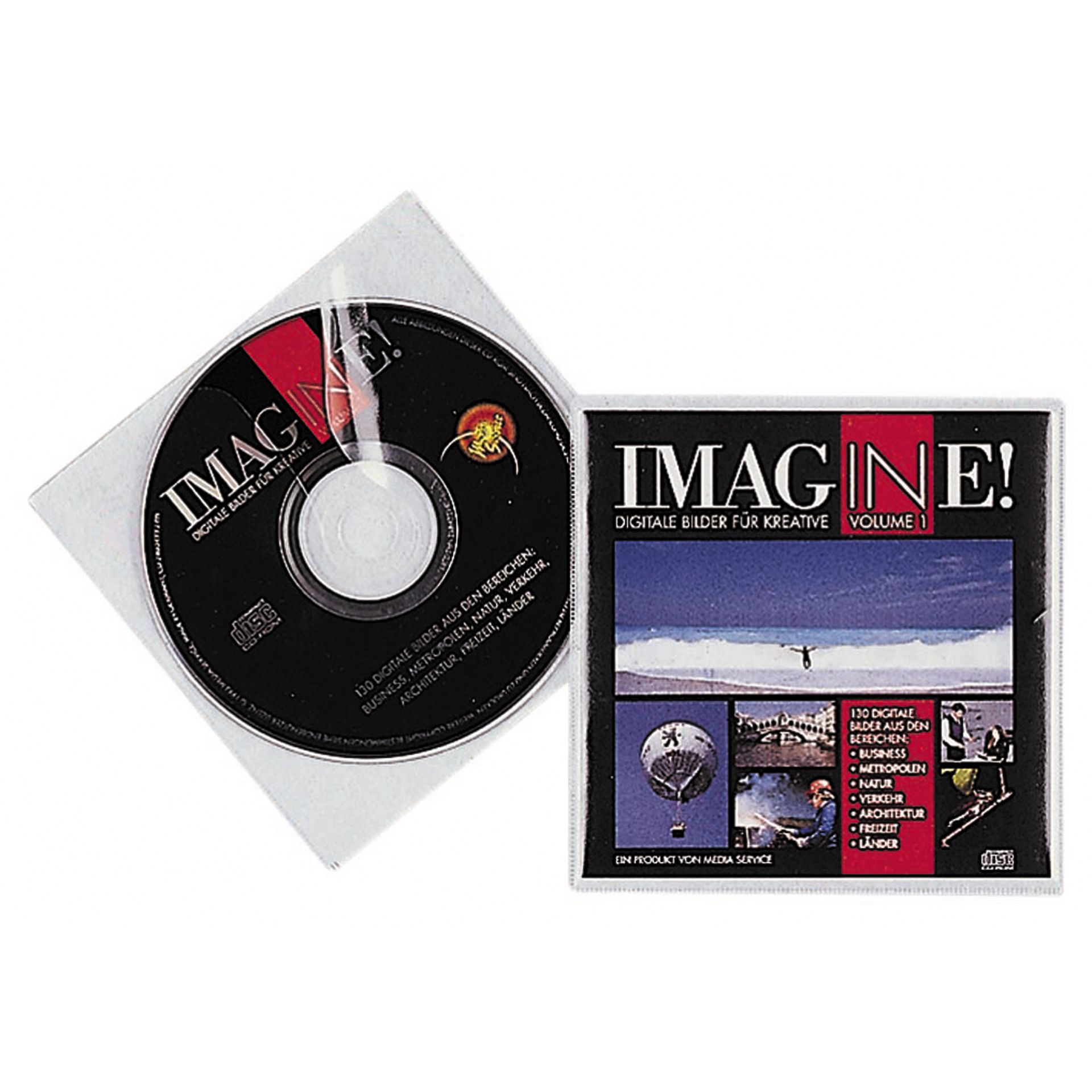 CD/DVD Hülle PP transparent 10 St./Pack.